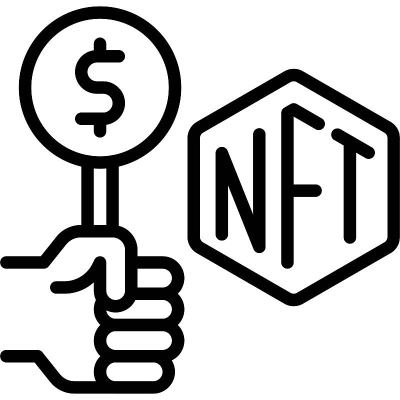 出价图标，NFT相关矢量插图