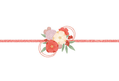 插图的一个华丽的日本花瑞穗