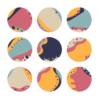Set of abstract story highlight cover_01