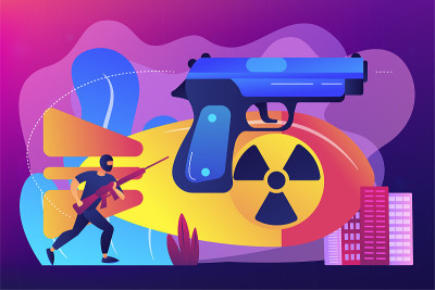 International terrorism concept vector illustratio