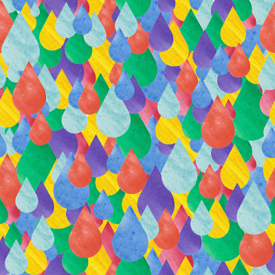Watercolor seamless pattern with colourful drops