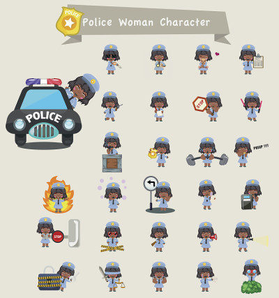 女警字符集