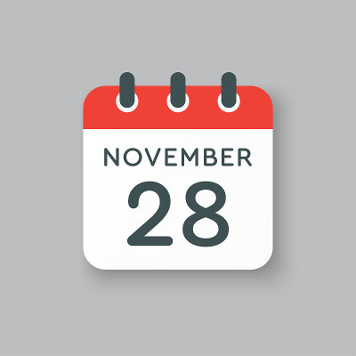 日历图标日11月28日，模板图标日