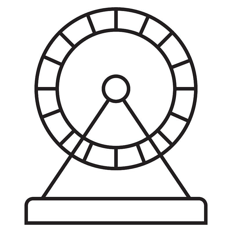 跑步轮的动物啮齿动物矢量图标设计