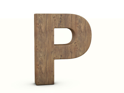 木头字母P