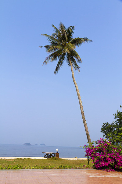 海湾柏兰和天空的早晨在泰国Koh Chang