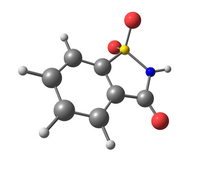 白底糖精分子结构