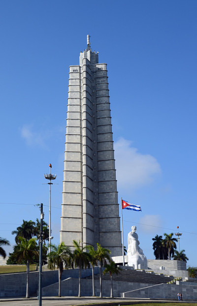 José Martí雕像和纪念碑在哈瓦那