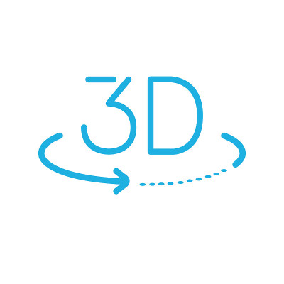 3D sign icon. 3D New technology symbol. Rotation a
