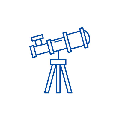 Telescope line icon concept. Telescope flat  vecto