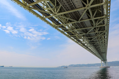 明石海峡大桥和兵库县淡路岛