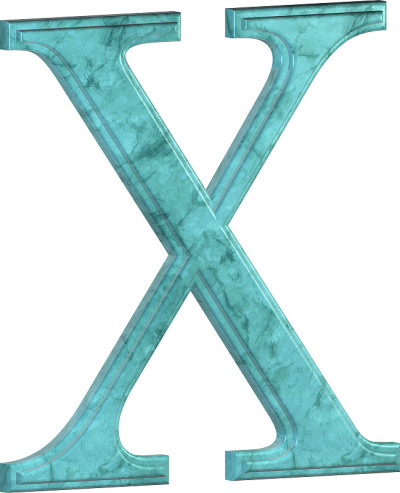 3D蓝色大理石字体