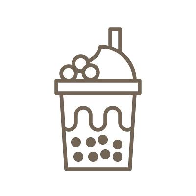 珍珠奶茶或珍珠奶茶系列的图标