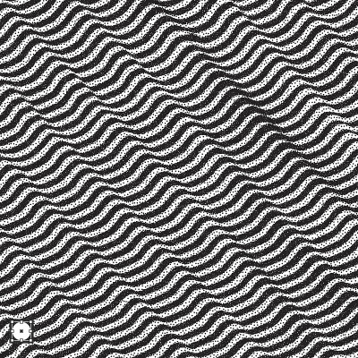 波浪的背景。黑白颗粒图案。点彩图案带有视错觉。点画矢量插图。