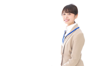 商业的女人微笑