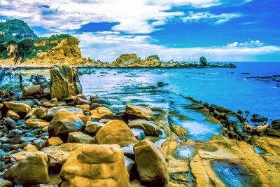台湾海岸风光，基隆海岸线