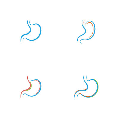 胃标志图标矢量模板插图