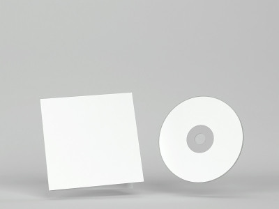 空白紧凑型cd与封面模型