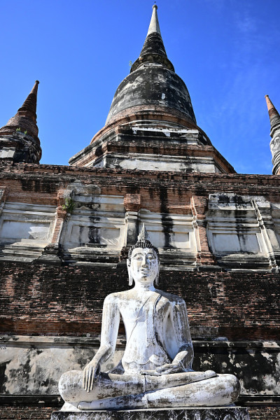 Yai Chai Mongkhon(古老的寺庙)-大城府，泰国