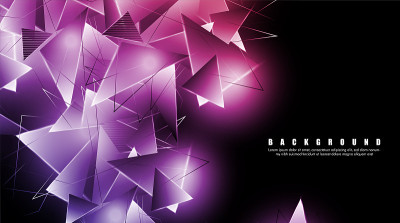abstract background with glowing triangles that ov