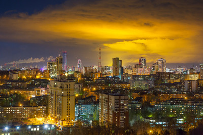 俄罗斯叶卡捷琳堡的夜景