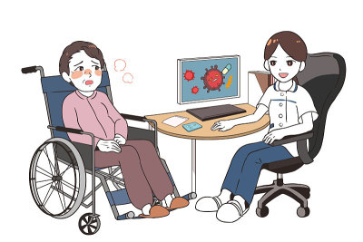 女医生谈临床试验老年女性轮椅患者发热