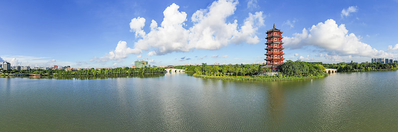 华阳湖湿地公园的自然风光，东莞，广东，中国