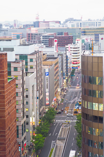 日本福冈的城市生活