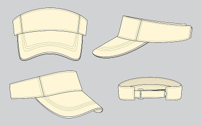 Sun Visor Cap for Template