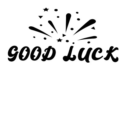 Good Luck Inspirational Quote with Magic Stars and