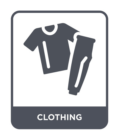 服装图标向量上的白色背景，服装时尚填充图标从Sew系列