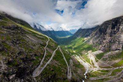 挪威风景如画的Trollstigen公路