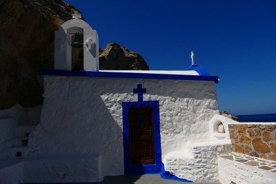 希腊Dodecanese群岛Telendos岛的Agios Georgios教堂