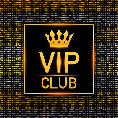 金色象征专属，品牌VIP会所熠熠生辉。非常重要的人- VIP图标在黑暗的背景标志的独家与明亮，金色辉