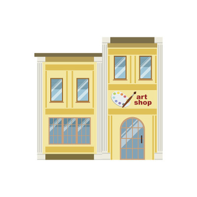 艺术商店商业建筑立面设计