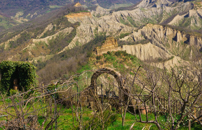 Badlands。Bagnoregio的Civita。拉齐奥