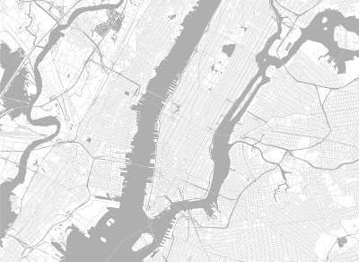 纽约城市矢量地图
