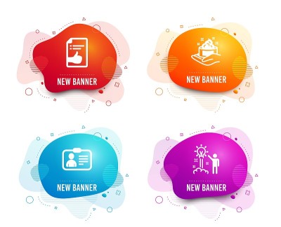 Approved document, Skin care and Id card icons. Cr