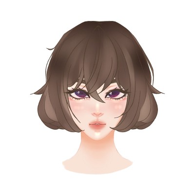 动画女孩与短发插图