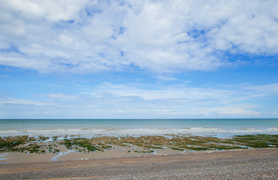 法国诺曼底海滩的美丽风景