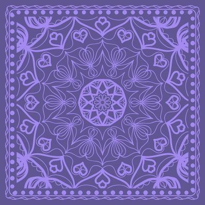 头巾设计打印。曼荼罗的图案。矢量插图。