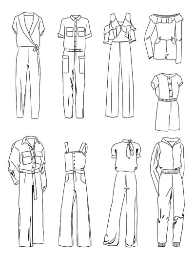 妇女工作服的轮廓
