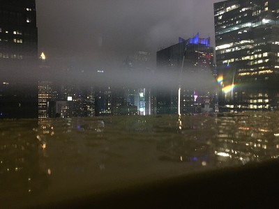 纽约曼哈顿摩天大楼的夜晚。
