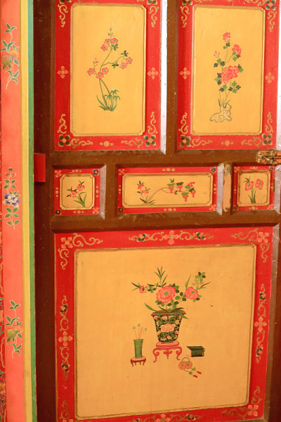 Takten Mingyur phodrang宫殿的门。Norbulingka-Lhasa-Tibe