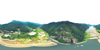 360空中全景湖