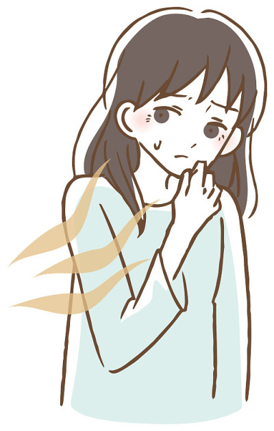 口臭女性插画