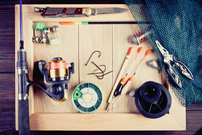 Fishing gear in frame