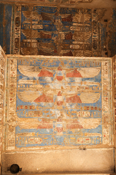 埃及象形文字在Medinet Habu神庙，卢克索，埃及