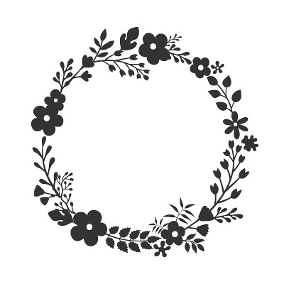 野花的花环。