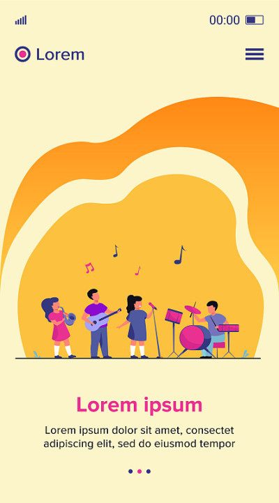 学校音乐节上可爱的年轻音乐人